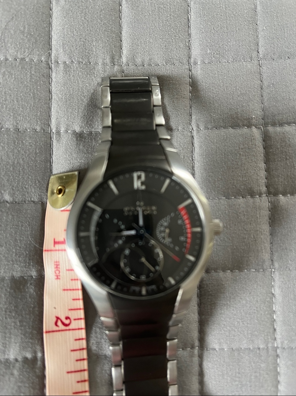 Skagen Black Dial Stainless Steel Bracelet Watch with Subdial - Picture 9 of 9